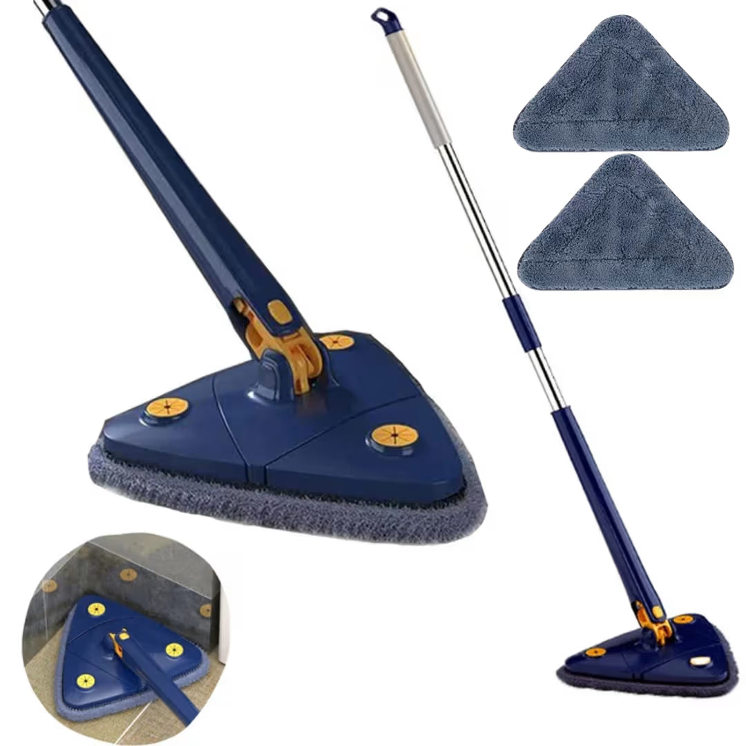 Fregona 360º telescópica con mopa triangular + 2 Recambios